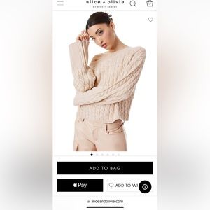 Alice Olivia INA CABLE KNIT SWEATER